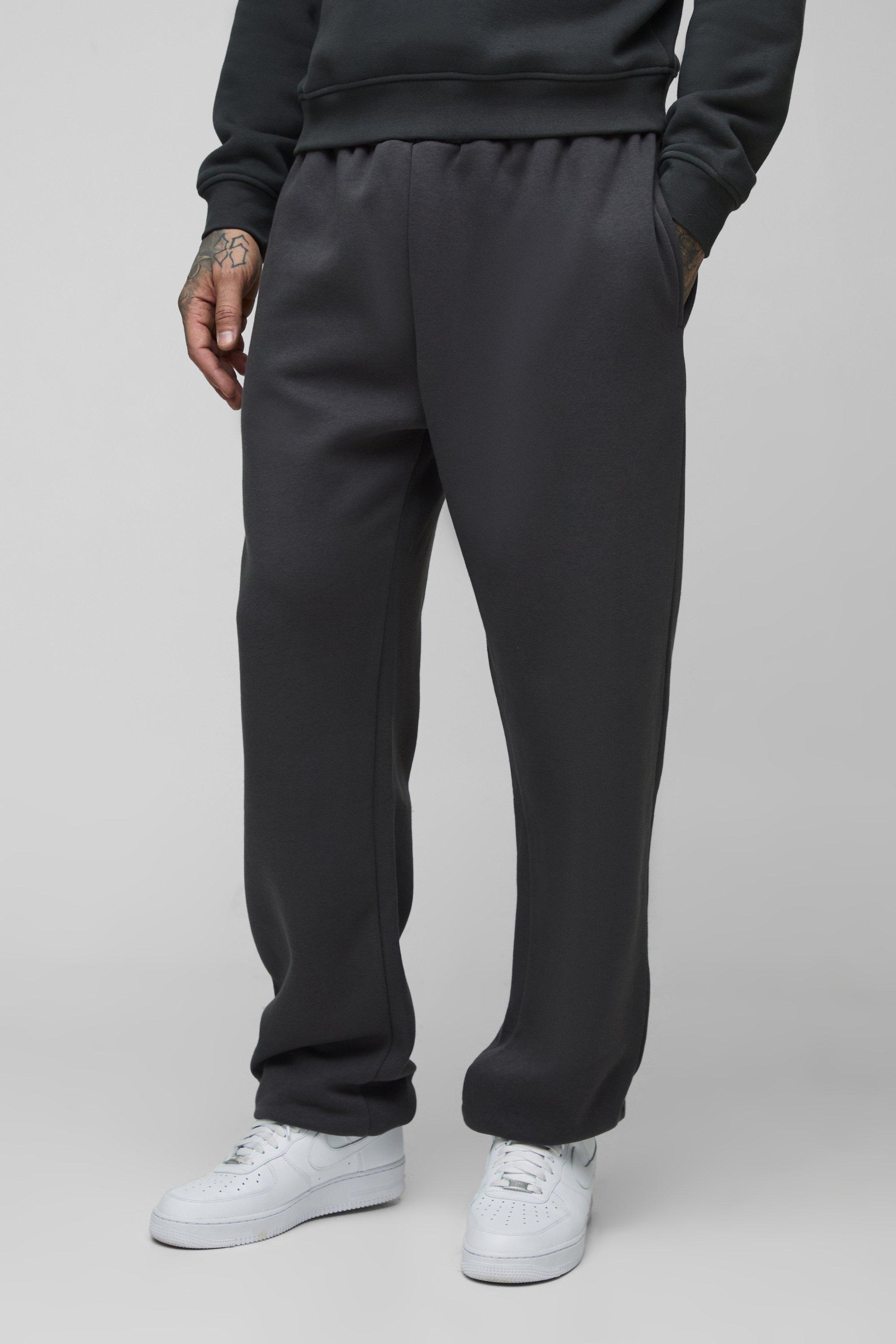 Mens Grey Tall 330GSM Basic Oversized Fit Jogger, Grey